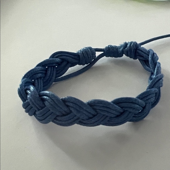 Blue and Green Friendship Braided Bracelets - Picture 2 of 3